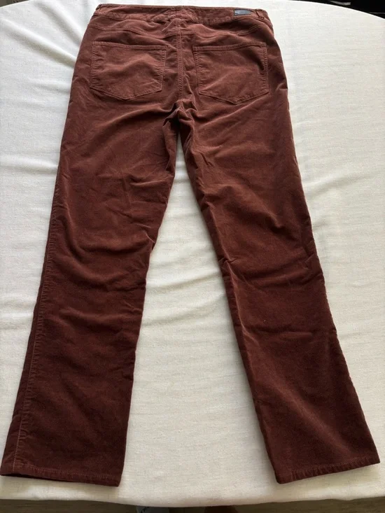 Paige Cindy High Rise Straight Corduroy Jeans Rosewood Size 31 - Picture 6 of 14